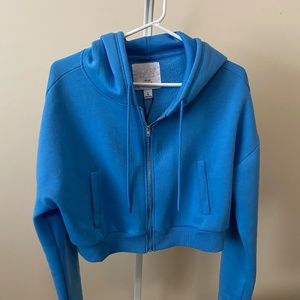Refuge Athletics Blue Crop Hoodie